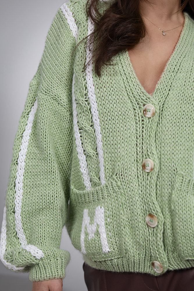 Cudowny kardigan kobiecy - Lampasy M